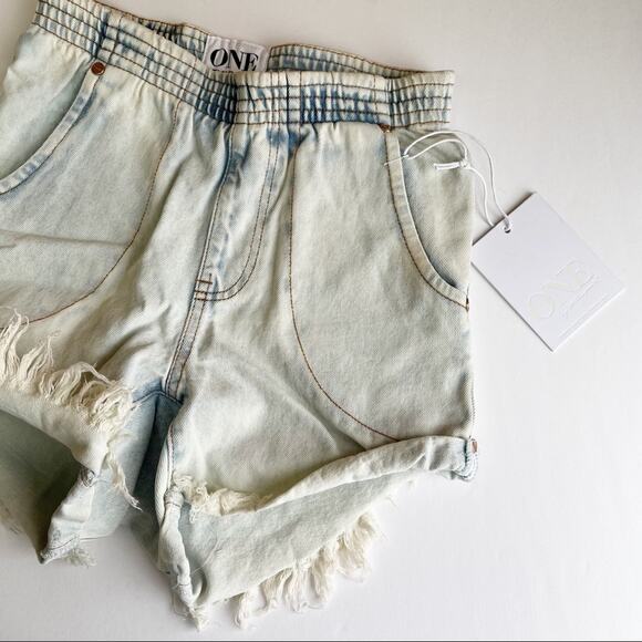 One Teaspoon Hunter High Rise Boyfriend Shorts XXS 00 - Picture 1 of 8